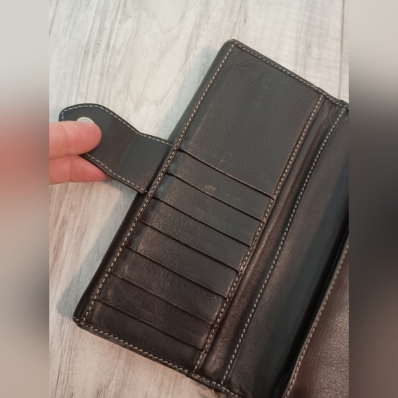 Auth GUCCI GG Canvas & Leather Brown Bifold Long Wallet Purse Women's - Picture 15 of 16